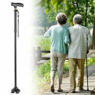 Detailed information about the product Multi-function Elderly Folding Cane With LED Lights And Stable Non-Slip Cane