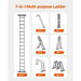 Multi-Purpose Folding Ladder 7-in-1 4 Step 15.5ft with Scaffolding Plank. Available at Crazy Sales for $639.95