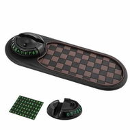 Detailed information about the product Multifunction Car Anti-Slip Mat,Rotatable Anti Skid Car Dashboard Pad with Temporary Parking Numbe,Universal Car Phone Holder (Black Brown)