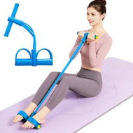 Detailed information about the product Multifunction Tension Rope Stirrup Puller,8-Tube Elastic Yoga Pedal Puller Resistance Band,Fitness Workout Equipment For Homegym Color Blue