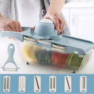 Detailed information about the product Multifunctional Vegetable Slicer Mandolin Slicer Potato Peeler Carrot Cheese Grater Vegetable Slicer Kitchen Accessories Gift Red