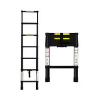 Detailed information about the product Multipurpose Aluminium Ladder Telescopic 2M Black 2 Meter