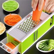 Detailed information about the product Multipurpose Onion Chopper Spiralized Food Cutter Grater With Hand Guard 4-in-1 Vegetable Slicer.