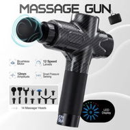 Detailed information about the product Muscle Massage Gun Brushless Motor Portable Handheld Body Fascia Deep Tissue 14 Heads Heat Cold Percussion Vibration Electric Neck Leg Back Massager