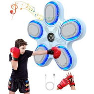 Detailed information about the product Music Boxing Machine for Kids, Wall Mounted Electronic Boxing Target for Home Indoor and Gym, Gloves Not Included (Blue)