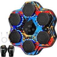 Detailed information about the product Music Boxing Machine,Smart Bluetooth Boxing Machine with Gloves,Wall Mounted Music Punching Trainer,LED Electronic Boxing Workout Target