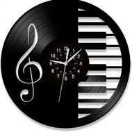 Detailed information about the product Music Decor Vinyl Record Wall Clock, Music Notes Vintage Wall Art, Music Lover Gift, 12 Inch Black Wall Clock for Party Decor