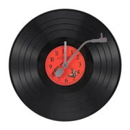 Detailed information about the product Musical Black Vinyl Record Wall Clock Battery Operated Music Room Decor Artistic Hanging Clocks 11.81 Inch