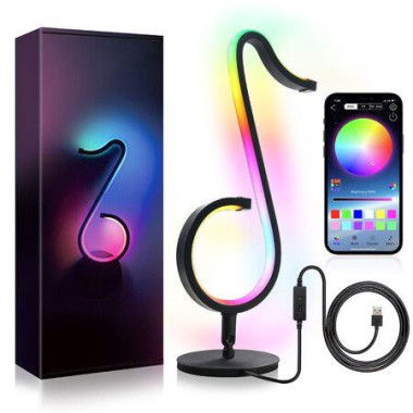 Musical Note Light Dimmable Desk Decoration Tiktok Atmosphere Light RGB Smart 210 Mode APP Remote Control USB Powered