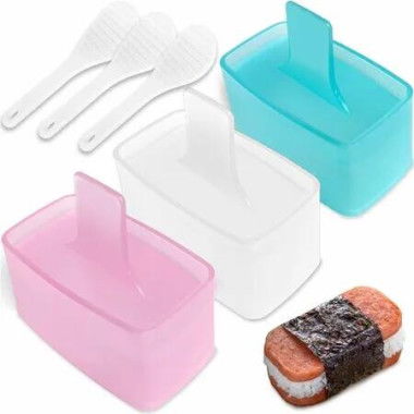 Musubi Mold, 3 Pack Musubi Maker Press, Non Stick Onigiri Mold Maker Sushi Press Mold for Musubi Home DIY, Kid Lunch Bento