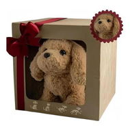 Detailed information about the product My Realistic Robot Puppy, AI Robotic Dog That Acts Like a Real Puppy, Walking, Barking, Tail Wagging, Gift box packaging, Brown