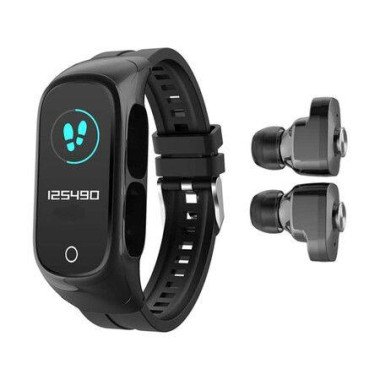 N8 2 In 1 TWS Smart Bracelet Wireless Bluetooth HeadphonesSmart Watch Call Heart Rate Blood Pressure Sleep Monitor Women Men Sport Smart Band
