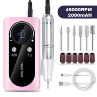Detailed information about the product Nail Drill Electric 45000RPM Portable File Rechargeable Sander Gel Polishing Home Manicure Salon Pedicure Colourful Pink Lightweight