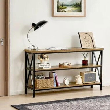 Narrow Console Sofa Table Couch Table 140 cm for Entryway & Living Room