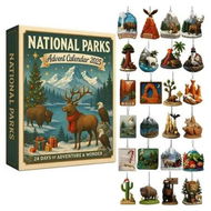 Detailed information about the product National Parks Advent Calendar 2025, 24 Days Christmas Countdown Calendar with 24 legendary landscapes and wildlife, Countdown Gifts for Explorers