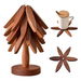 Natural Foldable Black Walnut Wooden Trivet Set, 4 Trivets and 1 Stand for Hot Dishes, Pot, Bowl, Teapot, Hot Pot Holders, Black Walnut. Available at Crazy Sales for $19.95