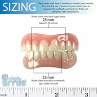 Detailed information about the product Natural shade Instant Comfort Fit Flex Teeth Transform Your Smile in Minutes, with complete Upper and lower sets flexible & comfortable to wear