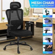 Detailed information about the product NEADER Ergonomic Mesh Office Chair Black Desk Computer Armchair Swivel Adjustable High Back Executive Gamer Work Comfortable Seating