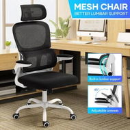 Detailed information about the product NEADER Ergonomic Mesh Office Chair Computer Desk Armchair Adjustable High Back Swivel Executive Work Gamer Modern Comfortable Seating Black White