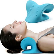 Detailed information about the product Neck And Shoulder Relaxer Cervical Traction Device For TMJ Pain Relief And Cervical Spine Alignment Chiropractic Pillow Neck Stretcher (Blue)