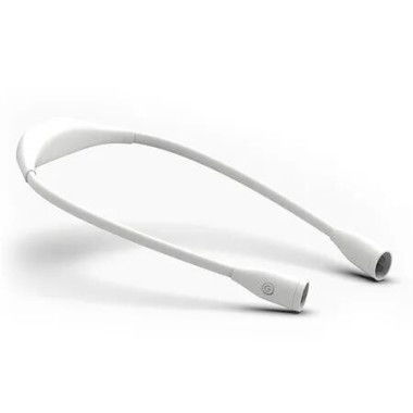 Neck Reading Light LED Rechargeable Hanging Lamp Bed Portable Hands Free Illumination Study Knitting Nighttime Accessory White