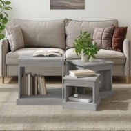 Detailed information about the product Nesting Tables 3 Pcs Grey Sonoma Engineered Wood