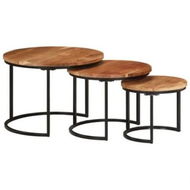 Detailed information about the product Nesting Tables 3 pcs Solid Wood Acacia