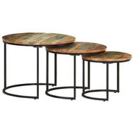 Detailed information about the product Nesting Tables 3 Pcs Solid Wood Reclaimed