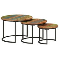 Detailed information about the product Nesting Tables 3 pcs Solid Wood Reclaimed