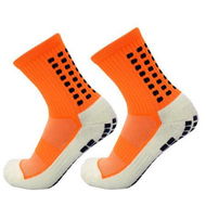 Detailed information about the product New 2023 Professional Anti Slip Men Football Socks Riding Cycling Sport Socks Nylon Breathable Running Socks Color Orange