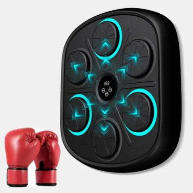 New Model Smart Music Boxing Machine,Training Machine with LED Electronic Wall Mounted,Home Indoor Workout Equipment with Premium Boxing Gloves