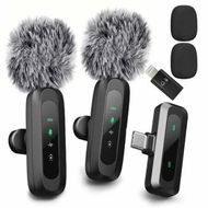 Detailed information about the product New Wireless Lavalier Microphone for iPhone,iPad,2 PCS Tiny Lapel Mic with Adapter,Bluetooth,Social Media Microphones,Lightning