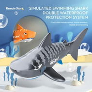 Detailed information about the product Newest 2.4G Remote Control Shark Boat Simulation Toy Swimming Pool Bathroom Baby Bath Toy Shark Waterproof Color Black