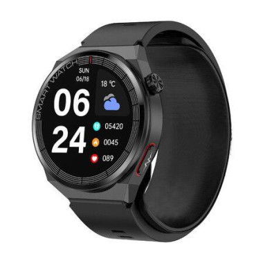 Newest Smart Watch Heart Rate Blood Sugar Blood Pressure Uric Acid Blood Lipid Body Temperature Monitoring Remote Care Sports Watch Color Black