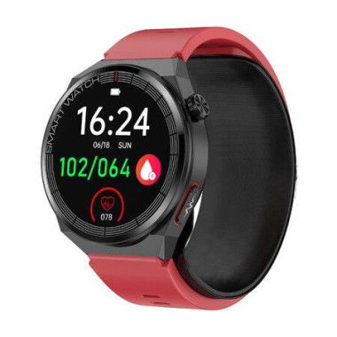 Newest Smart Watch Heart Rate Blood Sugar Blood Pressure Uric Acid Blood Lipid Body Temperature Monitoring Remote Care Sports Watch Color Red