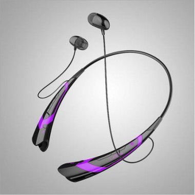 Newest Wireless Bluetooth 4.0 Stereo 760 Headset Headphone For Samsung IPhone LG - Black + Purple.