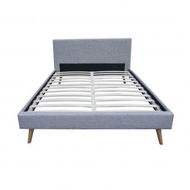 Detailed information about the product Nicola Fabric Queen Bed Frame