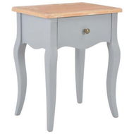 Detailed information about the product Nightstand Grey And Brown 40x30x50 Cm Solid Pine Wood