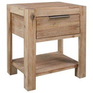 Detailed information about the product Nightstand With Drawer 40x30x48 Cm Solid Acacia Wood