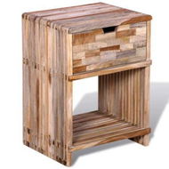 Detailed information about the product Nightstand With Drawer Reclaimed Teak Wood