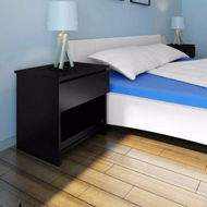 Detailed information about the product Nightstand With One-Drawer Black 2 Pcs