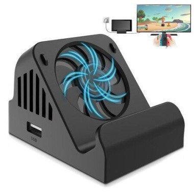 Nintendo Switch Cooling Fan Dock Charging Portable USB 3.0 Charger Stand Docking Station.