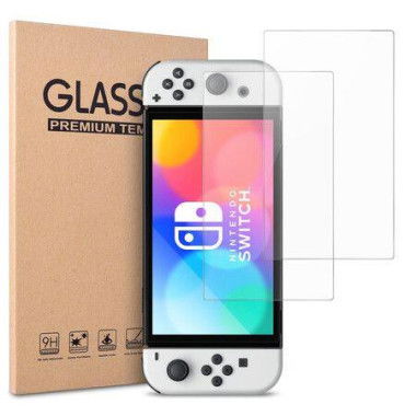 Nintendo Switch OLED (2021) Screen Protector - Tempered Glass Anti-Blue Light Eye Protection - SuperGuardZ HD Clear Anti-Scratch Anti-Shock.