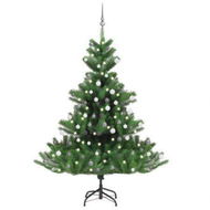 Detailed information about the product Nordmann Fir Artificial Christmas Tree LED&Ball Set Green 180cm