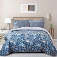 Detailed information about the product Nostalgic Quilted coverlet and pillowcovers set: Classic and Timeless - Queen size
