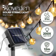 Detailed information about the product NOVEDEN 200 Light Bulb Solar String Light (Warm Light)