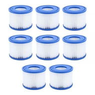 Detailed information about the product NOVEDEN 8 Pack Hot Tub Spa Filter Replacement Cartridge Size ? (Blue and White) NE-FR-100-JIZ