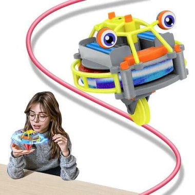 Novelty Toys Tightrope Walking Tumbler Unicycle, Walker Gyroscope Spinner Car Gyro, Anti Gravity Balance Robot (Yellow)