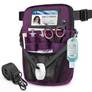 Detailed information about the product Nurse Fanny Pack with Tape Holder,Multi Compartment Medical Gear Pocket Belt Bag Nursing Organizer Pouch,Utility Waist Pack for Stethoscopes,Bandage Scissors Other Medical Supplies (Purple)