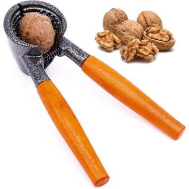 Nutcracker Heavy Duty Pecan Walnut Plier Opener Wood Handle Funnel Clip Kitchen Gadgets Tool Cracker Multifunctional